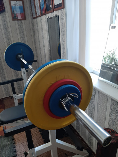 Блин обрезиненный синий MB 20 кг ф50 мм Евро - Классик Блин обрезиненный синий MB 20 кг ф50 мм Евро - Классик