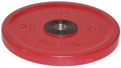 Блин обрезиненный красный MB 25 кг ф50 мм Евро - Классик Блин обрезиненный красный MB 25 кг ф50 мм Евро - Классик