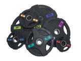 Диск олимпийский обрезиненный черный с двумя хватами 10 кг Original Fit.Tools ф50 мм