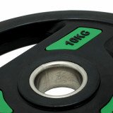 Диск обрезиненный c хватом UNIX Fit PRO 10 кг, 51 мм, олимпийский, зеленый