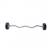 Фиксированная кривая штанга LIVEPRO Ez Curl Urethane Barbells 25 кг