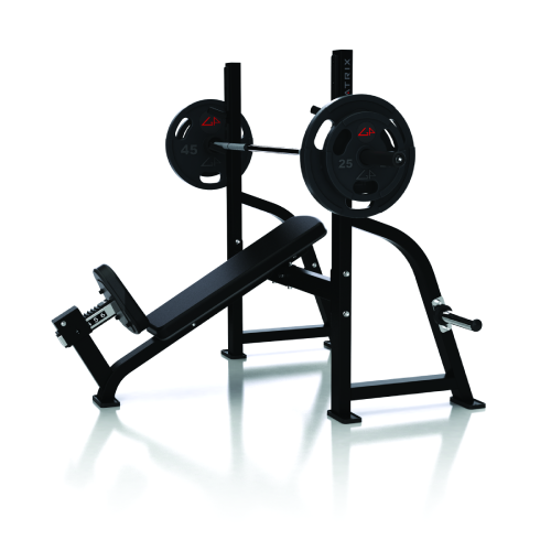 Наклонная олимпийская скамья со стойками Matrix G1-FW164 (черная) Наклонная олимпийская скамья со стойками Matrix G1-FW164 (черная)