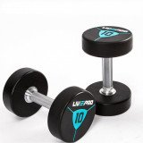 Гантели в уретане LIVEPRO Premium Urethane Dumbbells 30 кг, черный/синий