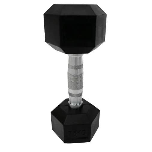 Набор гексагональных обрезиненных гантелей BRONZE GYM 2,5-25 кг - 10 пар, шаг 2,5 кг