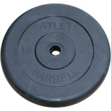 Диск 10 кг ATLET обрезиненный 26 мм MB BARBELL